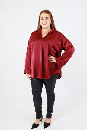 Kate Blouse in Wine