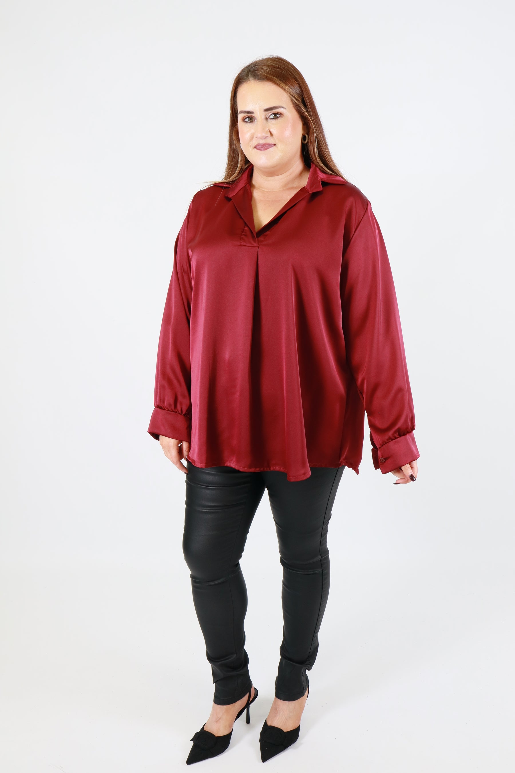 Kate Blouse in Wine