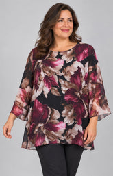 Kimberly Floral Blouse in Black 