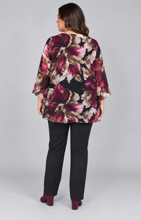 Kimberly Floral Blouse in Black 