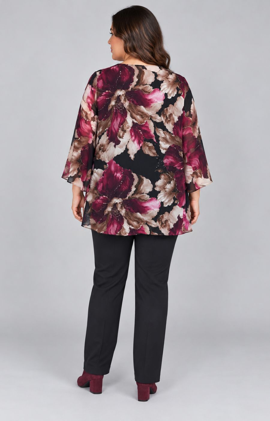 Kimberly Floral Blouse in Black 