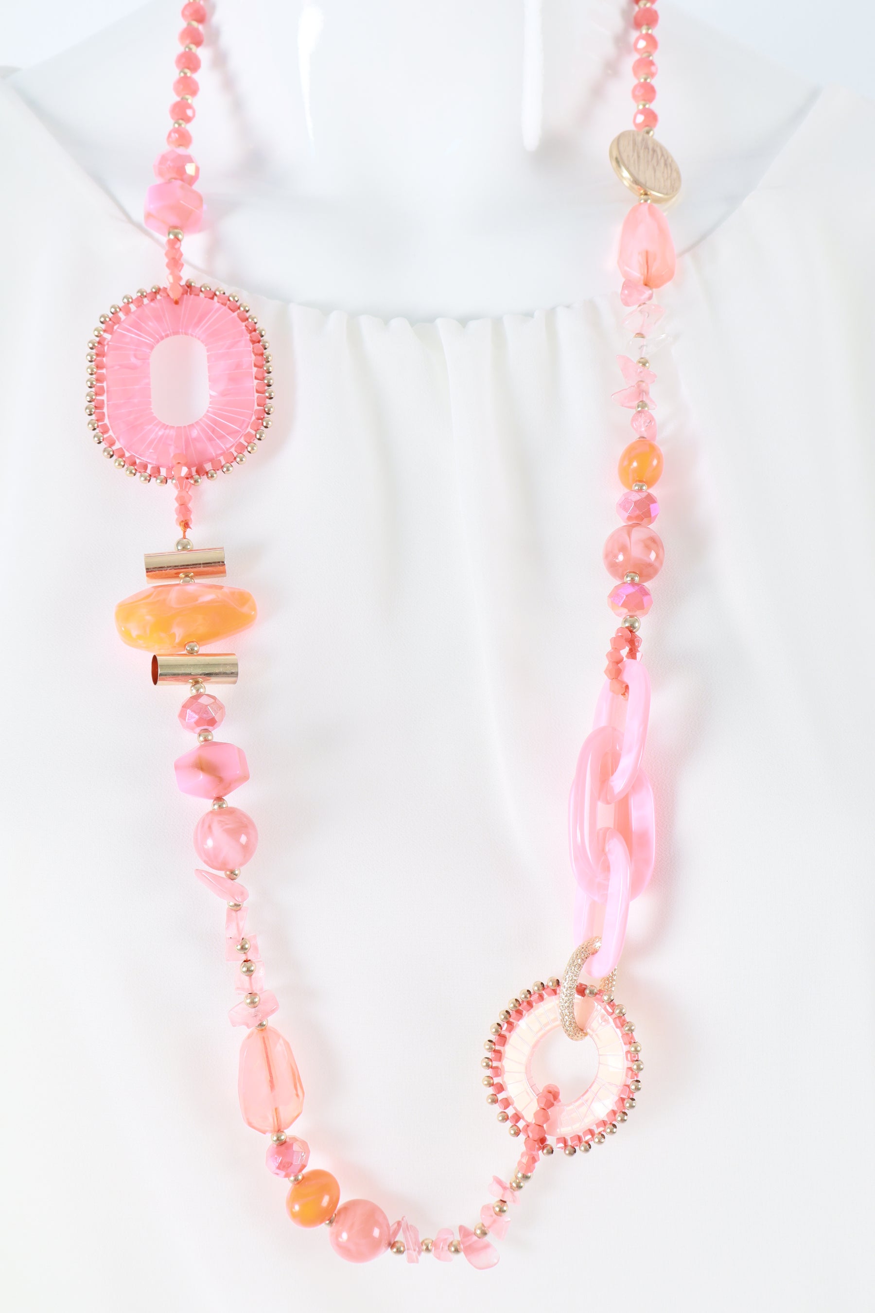 Kira Necklace in Coral