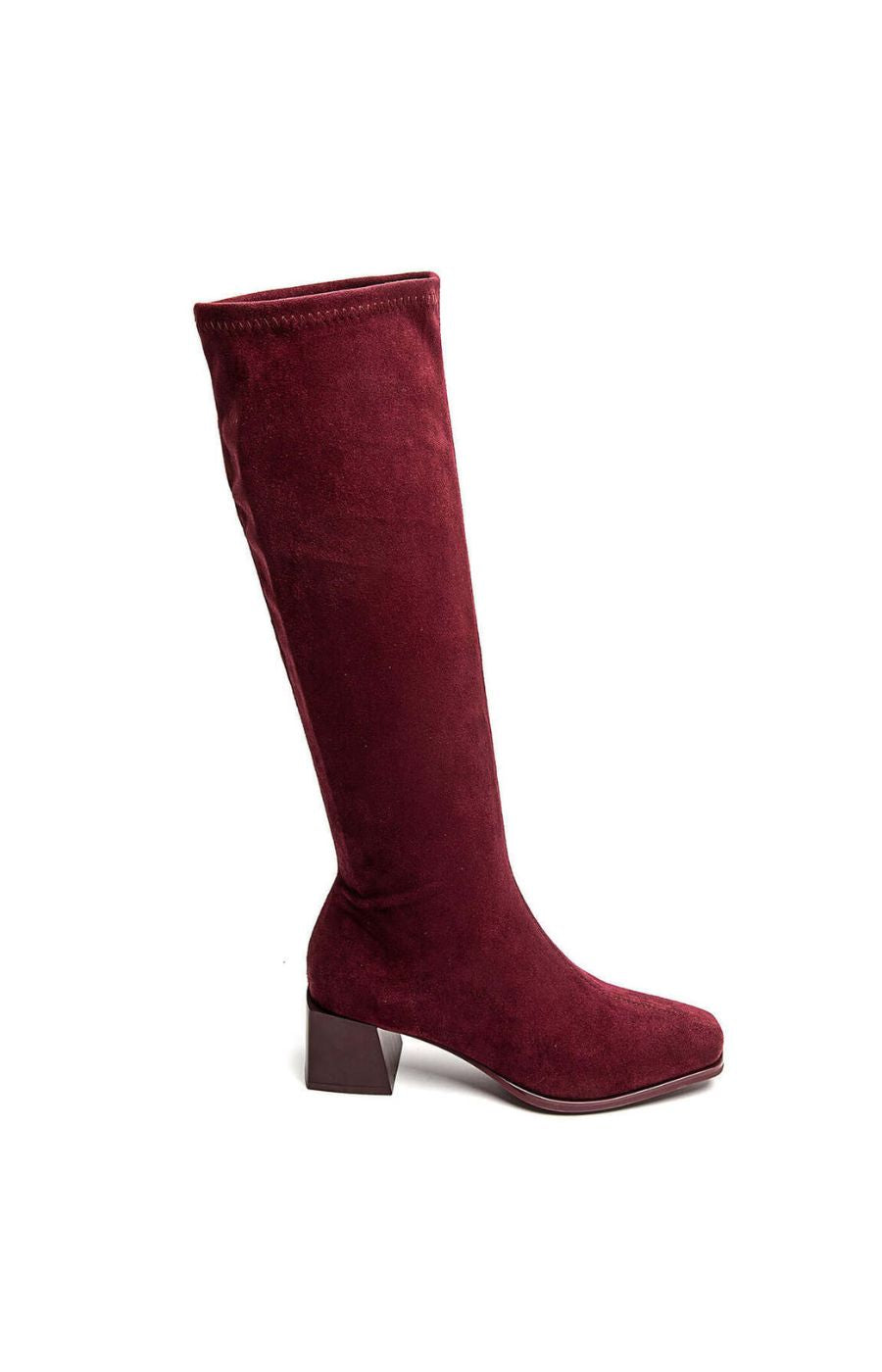 Knee High Boot in Wine