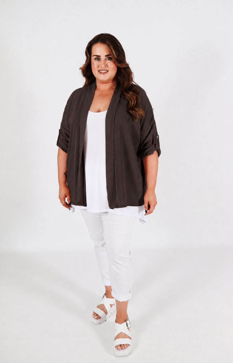 Lainey Cardigan in Brown 