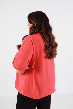 Lainey Cardigan in Coral