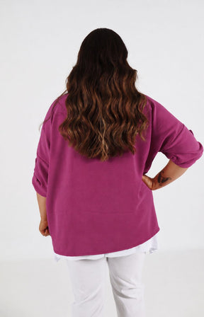Lainey Cardigan in Plum 