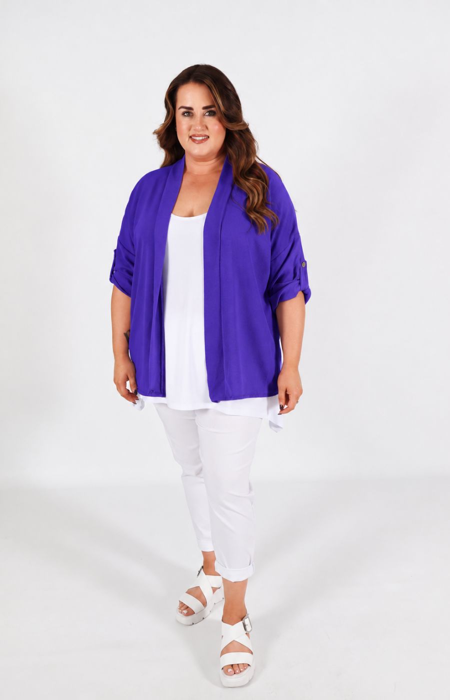 Lainey Cardigan in Purple 