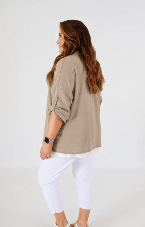 Lainey Cardigan in Tan 