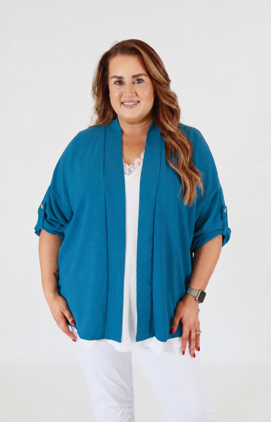Lainey Cardigan in Teal 