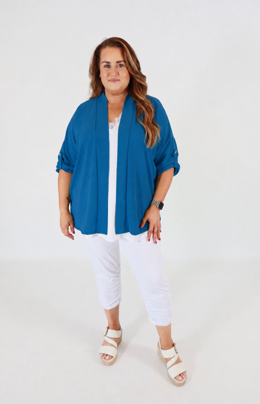 Lainey Cardigan in Teal 