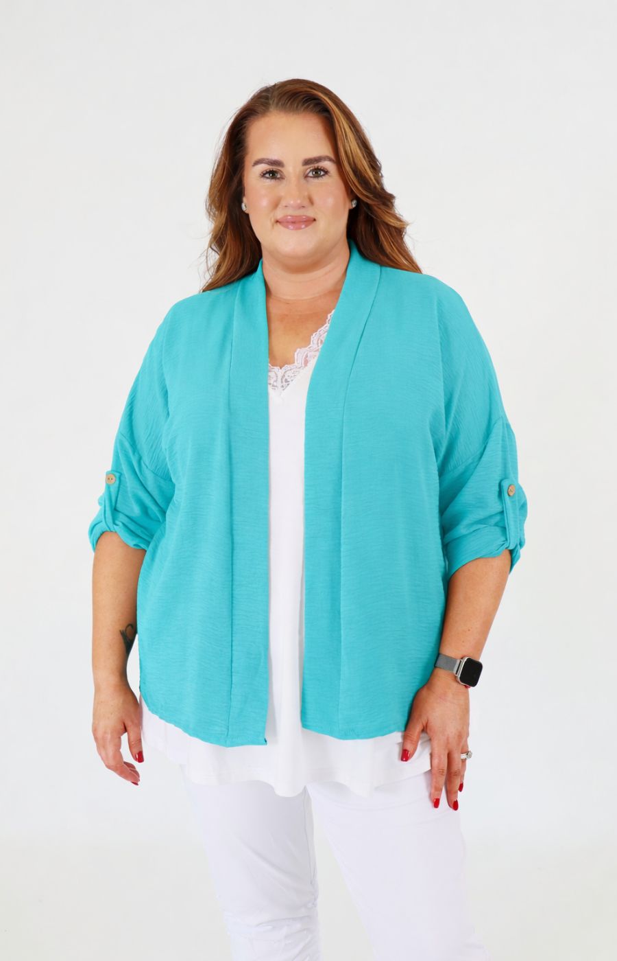 Lainey Cardigan in Turquoise 