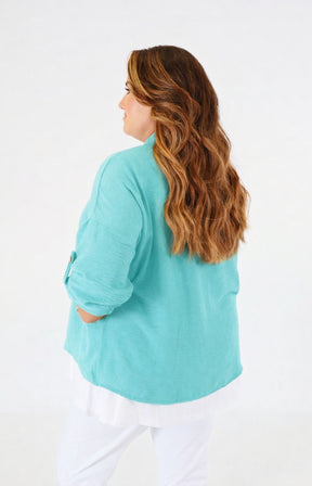 Lainey Cardigan in Turquoise 