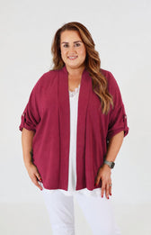 Lainey Cardigan in Wine 