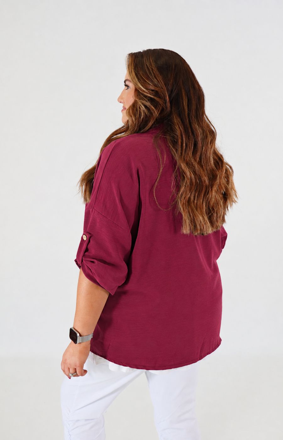 Lainey Cardigan in Wine 