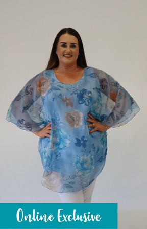 Layla Blouse in Blue
