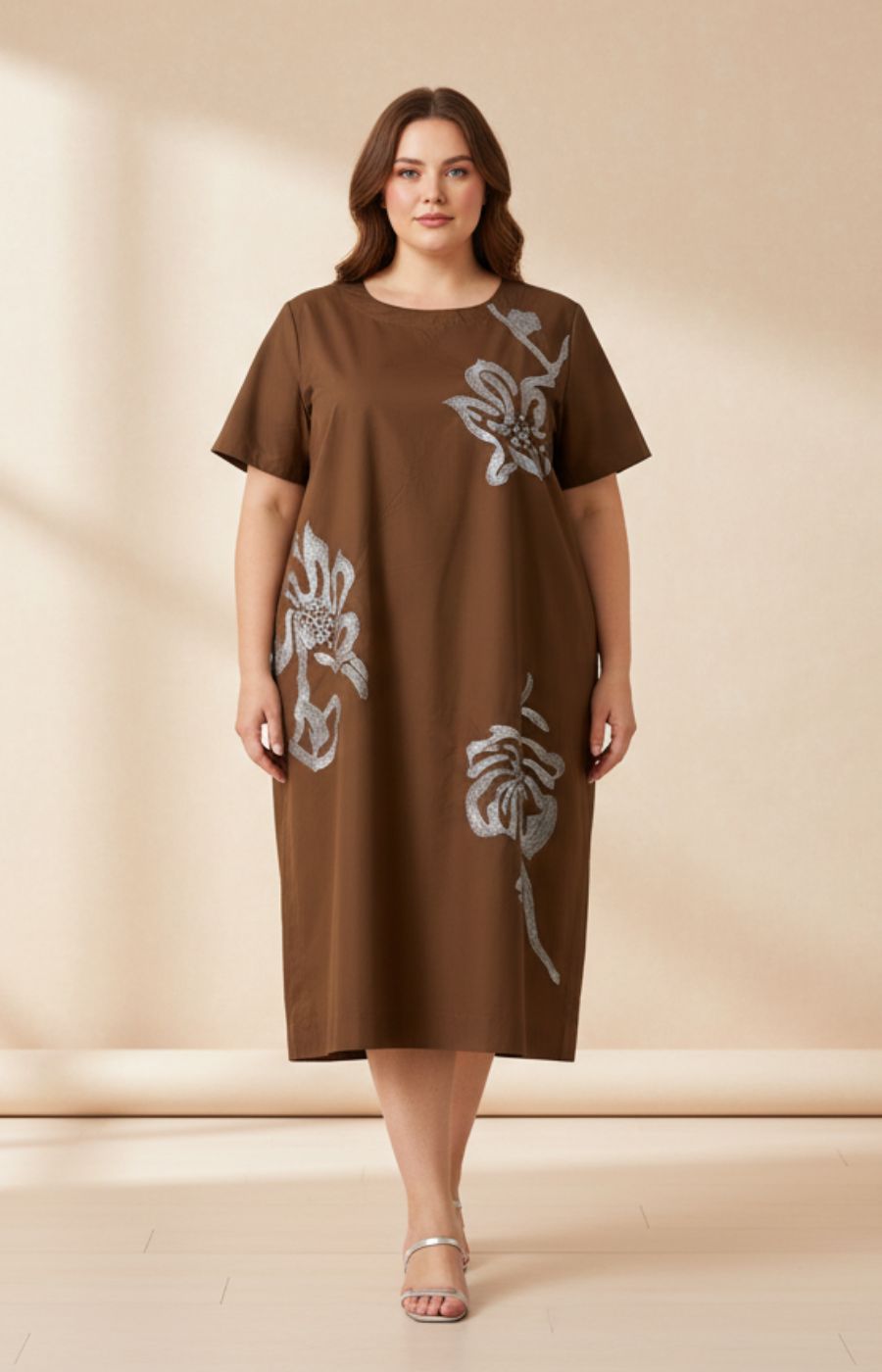 Lena Dress in Brown