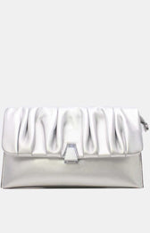 Lily Clutch Bag in Silver 