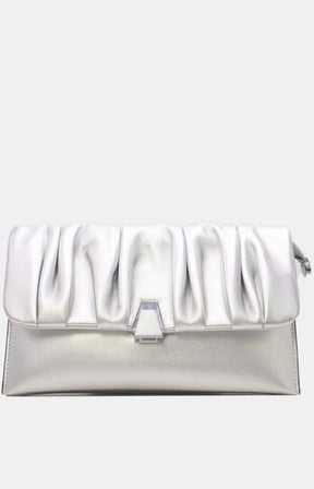 Lily Clutch Bag in Silver 