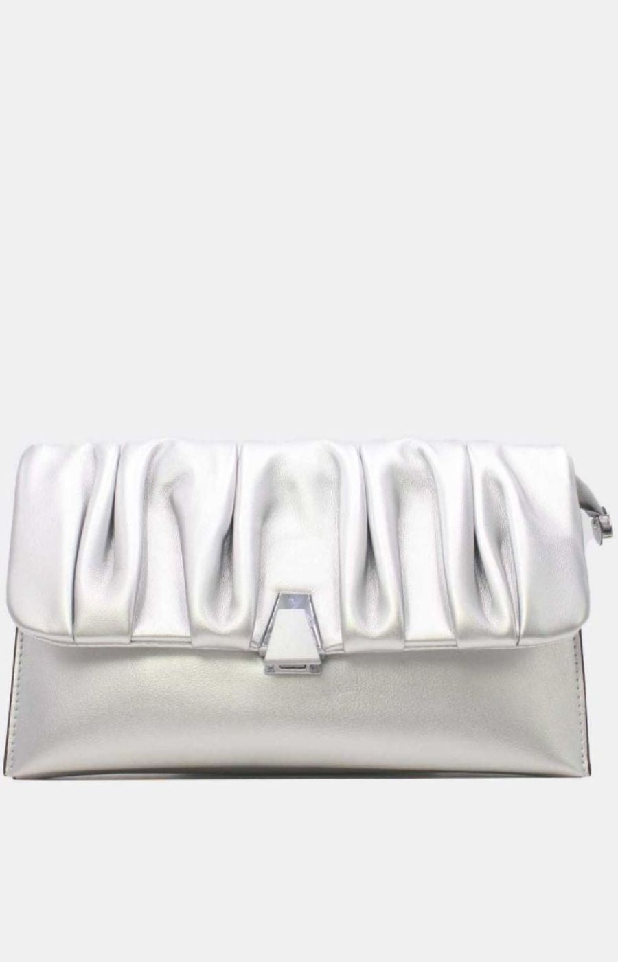 Lily Clutch Bag in Silver 