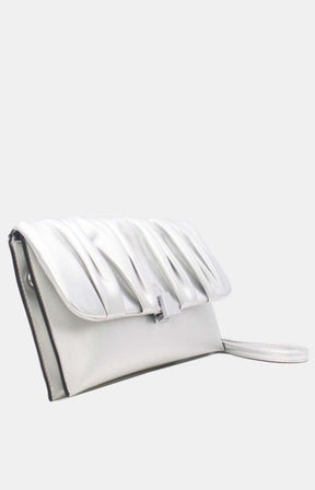 Lily Clutch Bag in Silver 