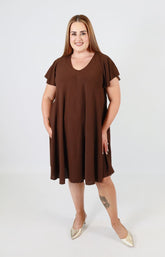 Lina Dress in Brown 