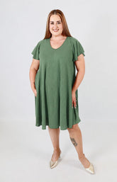 Lina Dress in Khaki 