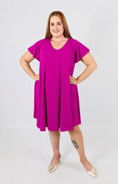 Lina Dress in Magenta 