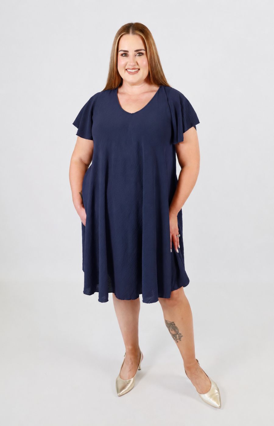 Lina Dress in Navy 