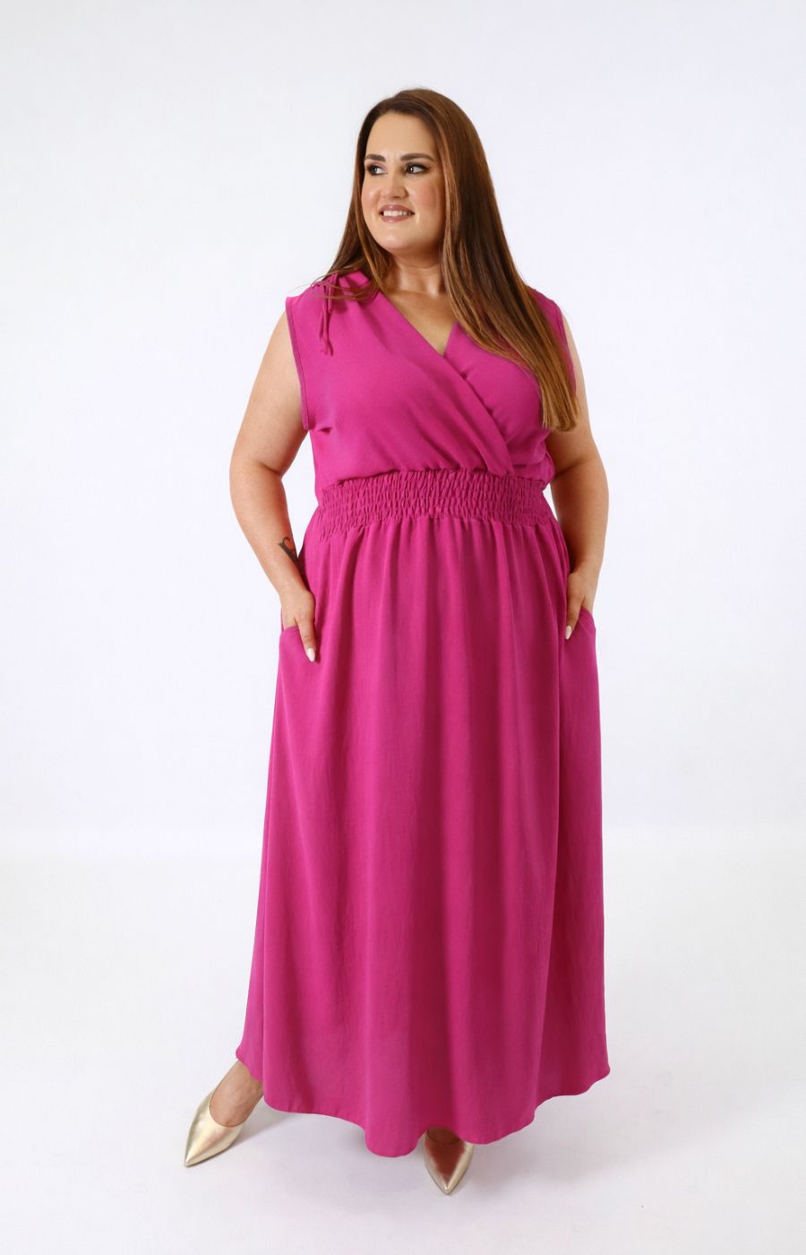 Lisa Dress in Magenta 