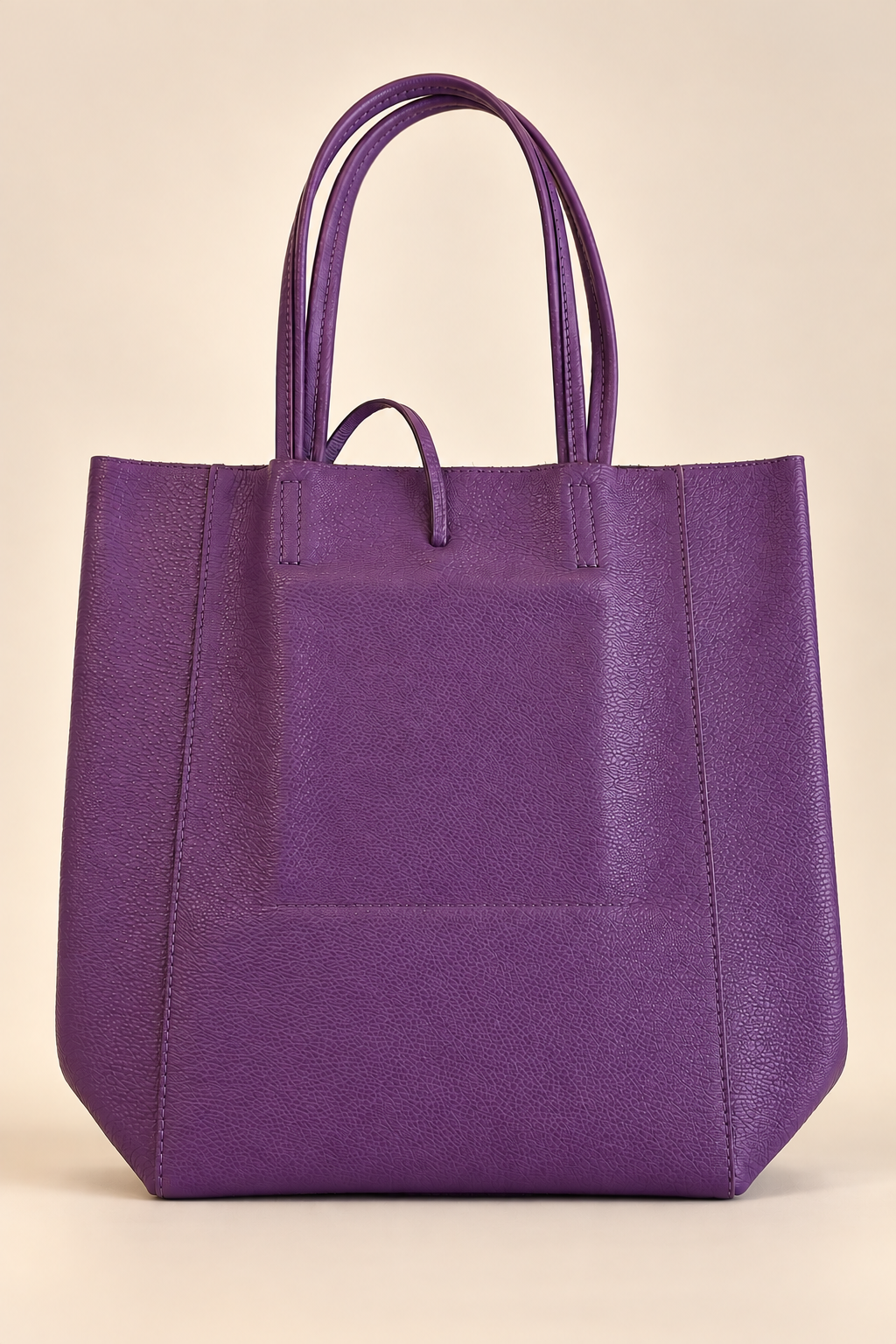 Liz Leather Tote Bag in Purple