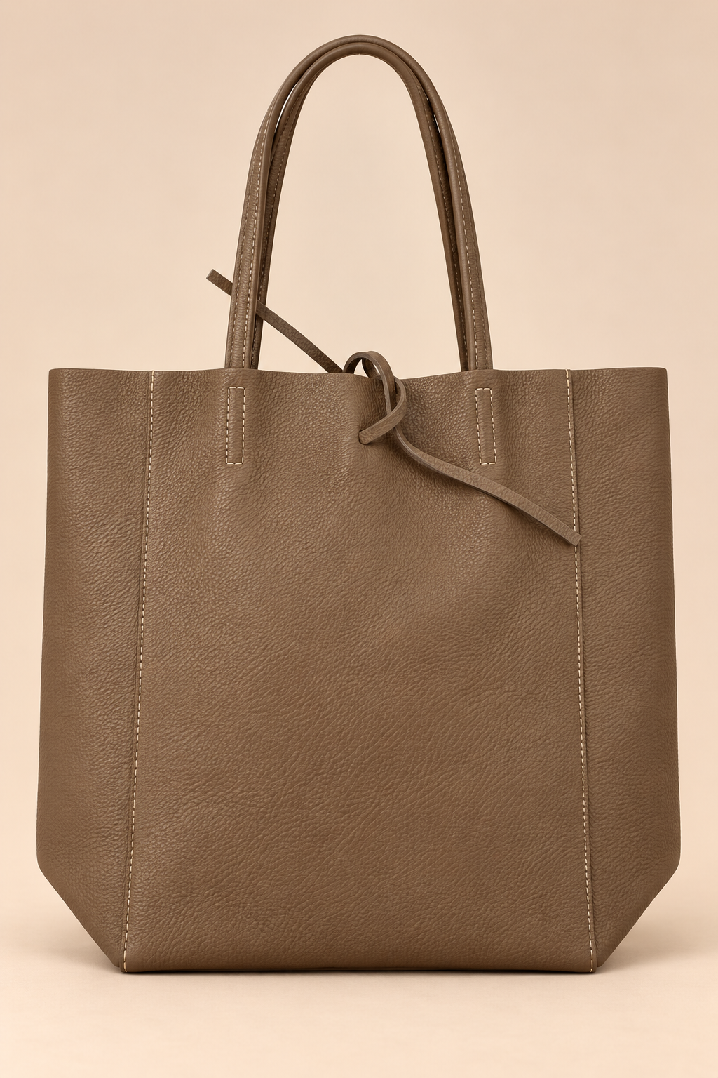 Liz Leather Tote Bag in Tan 