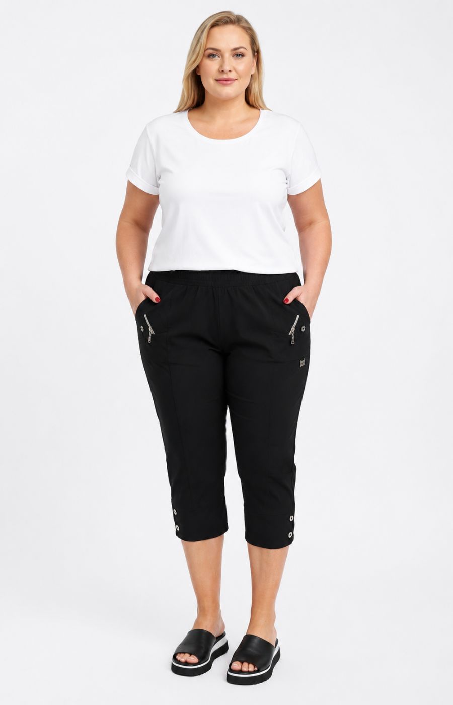  Lucie Crop Trousers Black