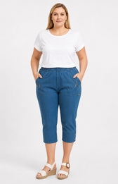 Lucie Crop Trousers Denim 