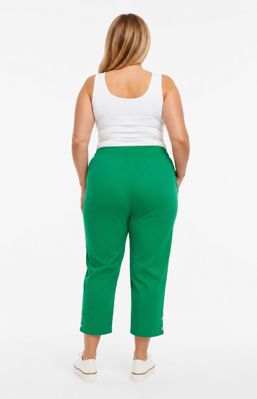 Lucie Crop Trousers in Green 