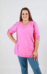 Luna Blouse in Fuchsia 