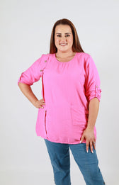 Luna Blouse in Fuchsia 