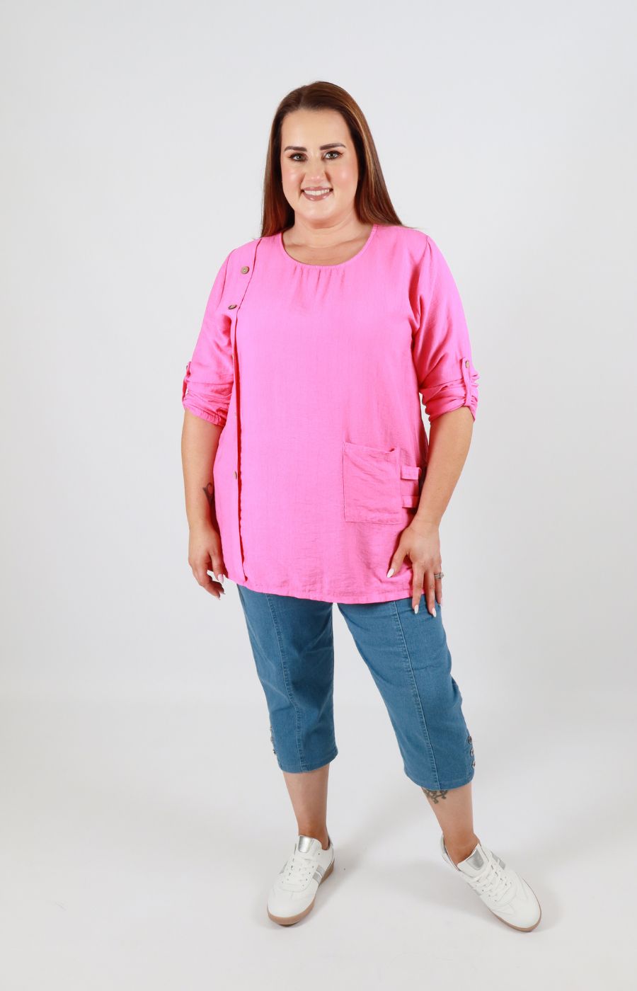 Luna Blouse in Fuchsia 