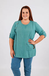 Luna Blouse in Khaki 