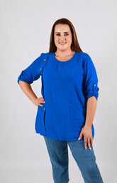 Luna Blouse in Royal Blue 
