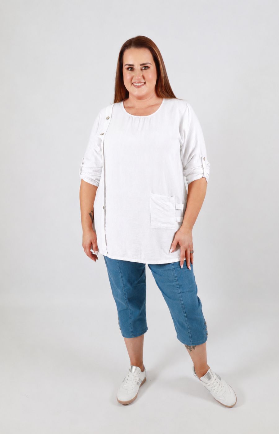 Luna Blouse in White 