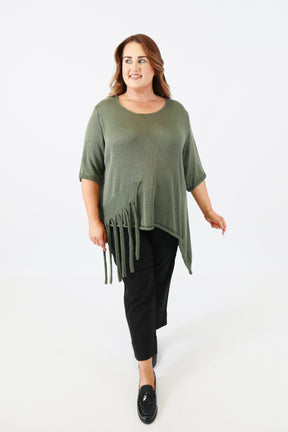 Lydia Knit Top in Green