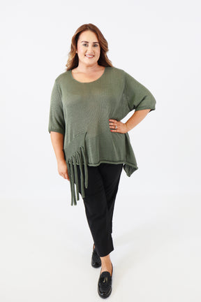 Lydia Knit Top in Green