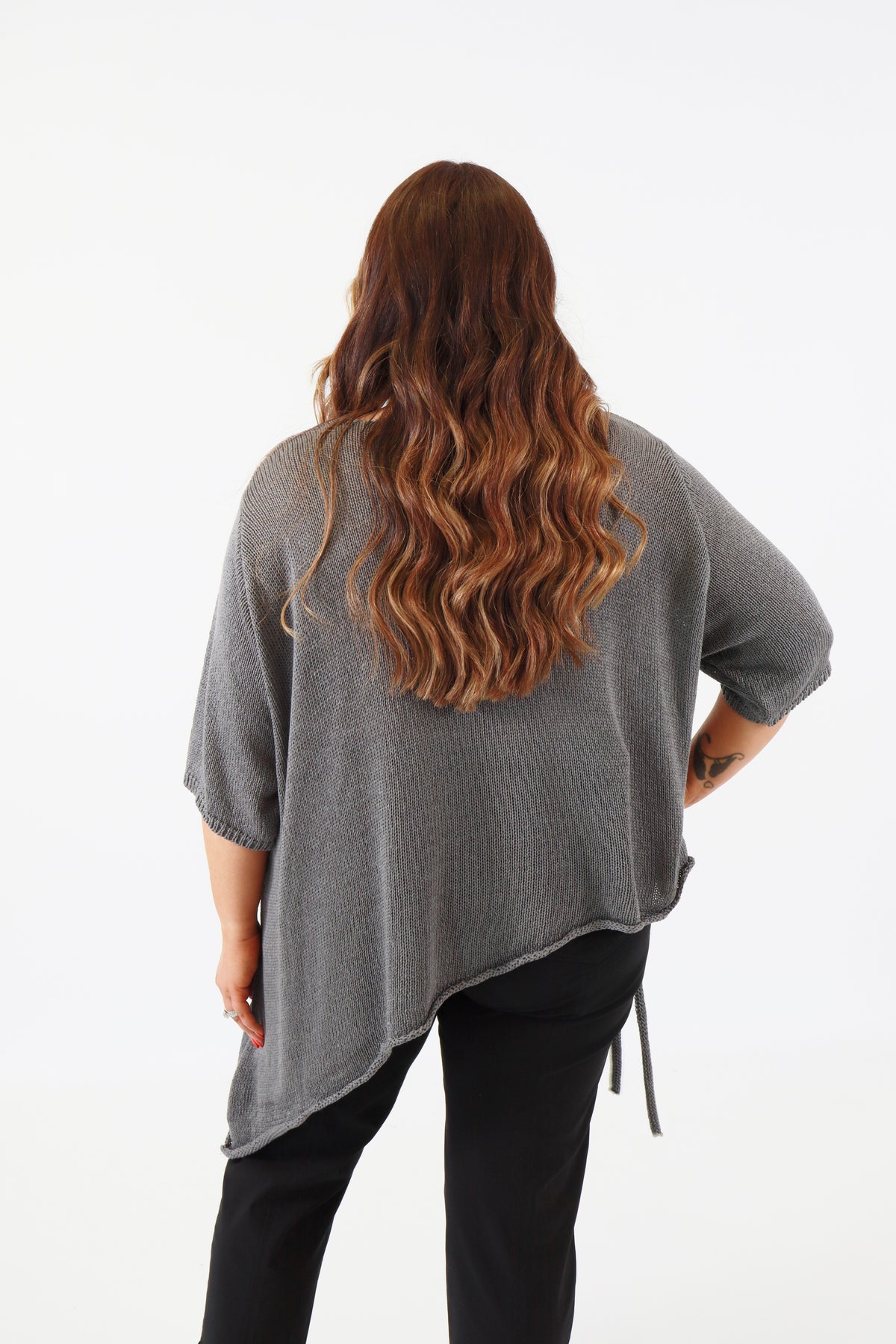 Lydia Knit Top in Grey