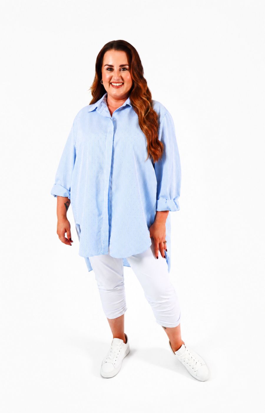 Mabel Sparkle Shirt in Blue 