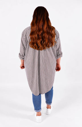 Mabel Sparkle Shirt in Brown, This image was created using AI. 