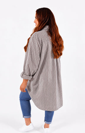 Mabel Sparkle Shirt in Brown, This image was created using AI. 