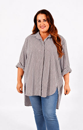 Mabel Sparkle Shirt in Brown, This image was created using AI. 