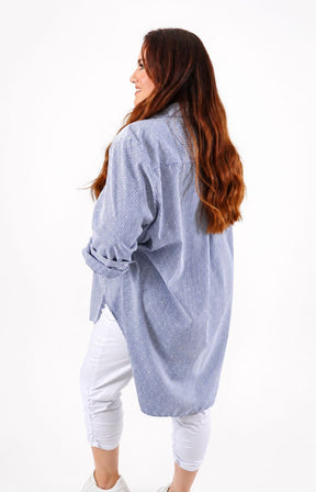 Mabel Sparkle Shirt in Navy