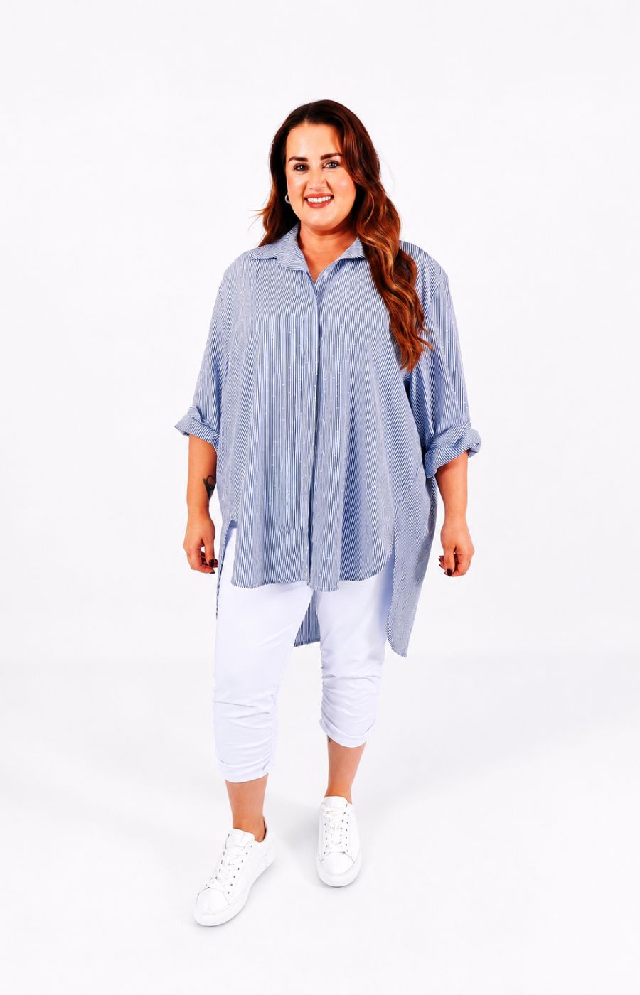 Mabel Sparkle Shirt in Navy