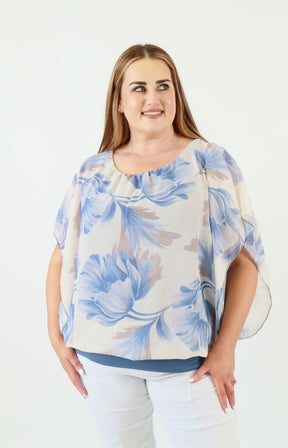 Maeve Blouse in Cornflower Blue 